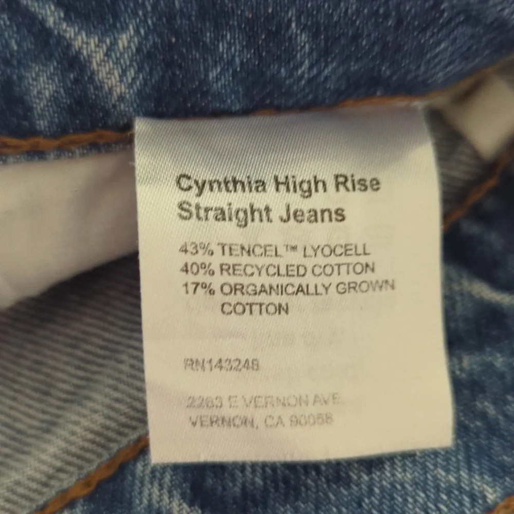 Reformation Cynthia High Rise Straight Jeans 31 in Colorado